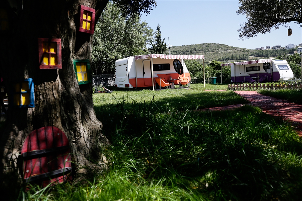 Alternatif tatilcileri cezbeden 'karavan otel'