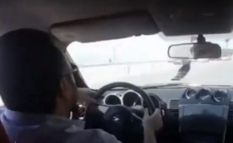 Makas attığı görüntüleri 'usta şoförlük' diye paylaştı