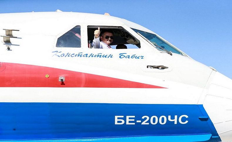 Pakdemirli, Rus yangın söndürme uçağını test etti