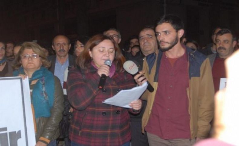 İzmir'de, Silvan olayları protestosu edildi