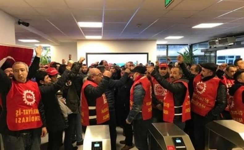 250 işçi CHP'li belediyeyi bastı