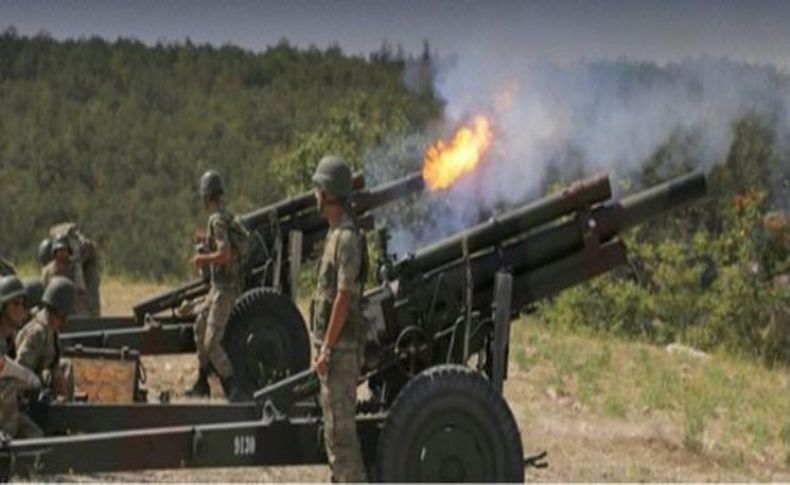 PKK hedeflerine yoğun top atışı