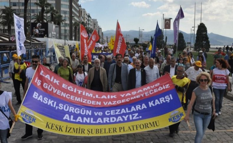 KESK'ten İzmir'de laiklik yürüyüşü