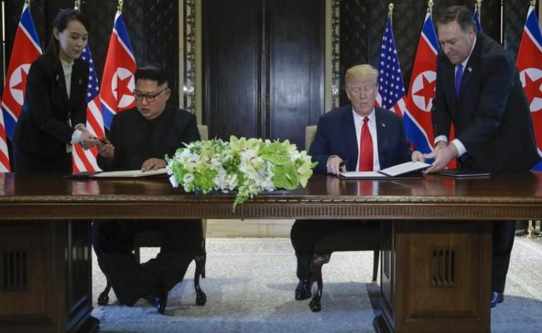 ABD Başkanı Trump ile Kuzey Kore lideri bir araya geldi