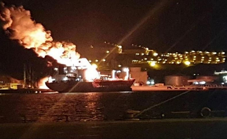 Aliağa Limanı'ndaki gemide patlama: 1 ölü, 16 yaralı