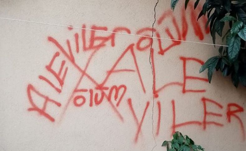 Apartmanın bahçe duvarına ‘Alevilere ölüm’ yazıldı