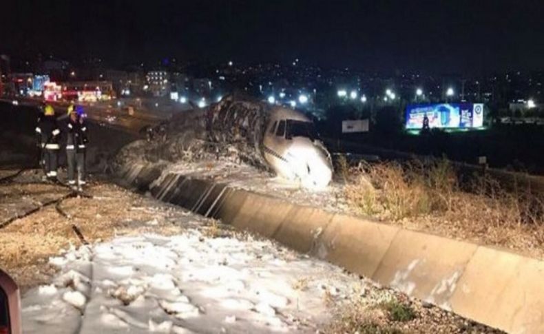 Atatürk Havalimanı'nda özel jet düştü