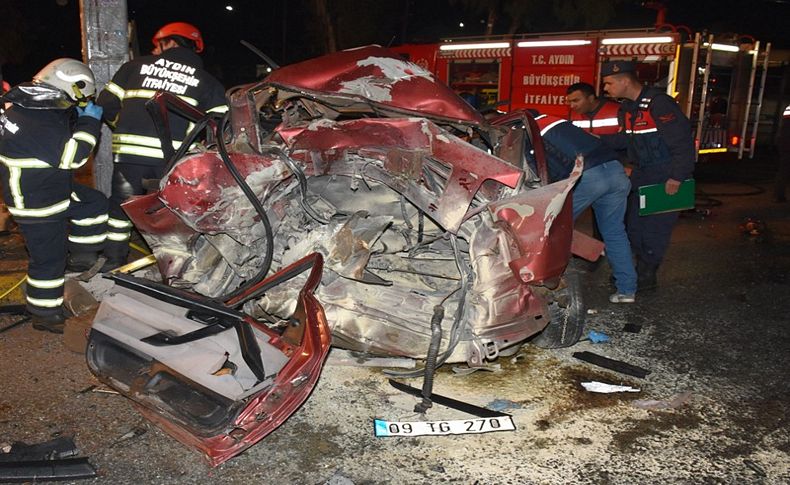Aydın'da feci kaza: 1 ölü, 2 ağır yaralı