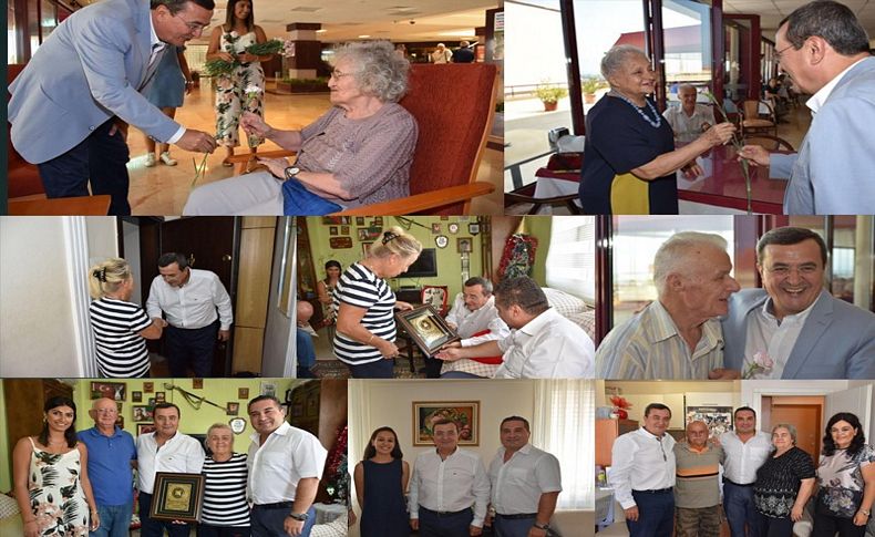 Başkan Batur’dan huzurevine ve şehit ailelerine bayram ziyareti