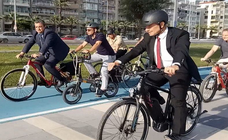 Başkan Soyer'den 'işe bisikletle git' etkinliğine destek