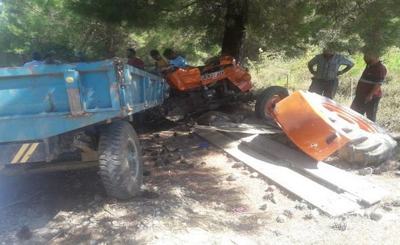 Bayındır'da traktör uçuruma yuvarlandı: İki kardeş öldü