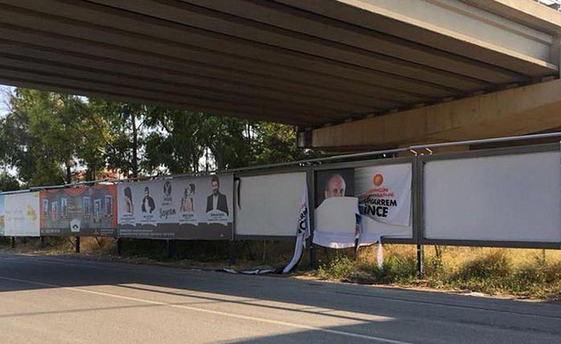 Çeşme'de İnce'nin afişinin yırtılmasına CHP'den tepki
