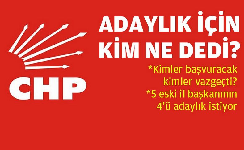 CHP İzmir İl Örgütü’nde adaylık için kim ne dedi'