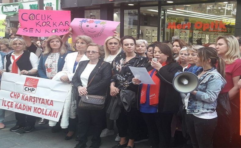 CHP'li kadınlardan protesto: Şiddete, istismara, tecavüze ve karanlığa 'hayır' diyoruz