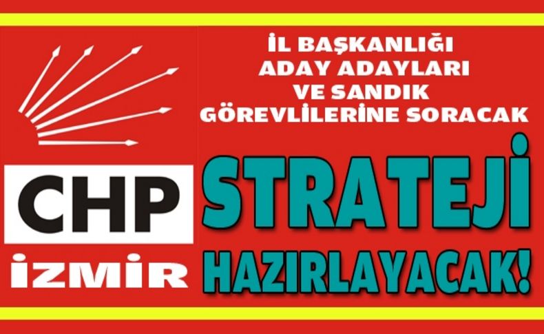 CHP İzmir strateji için aday adayları ve sandık görevlilerine soracak!