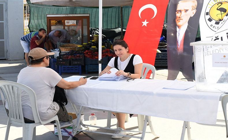 Çiğli'de vatandaşlara sokakta anket