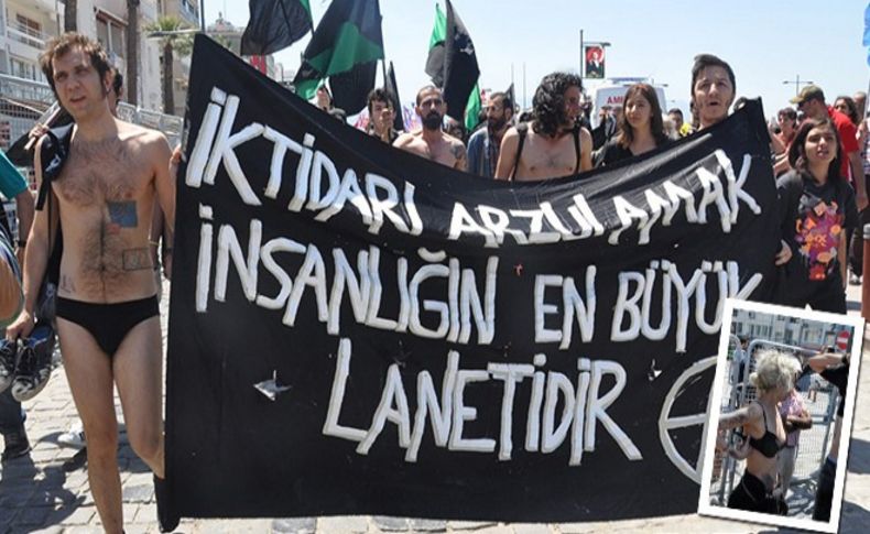 İzmir'de 1 Mayıs protestosu: Soyundular!