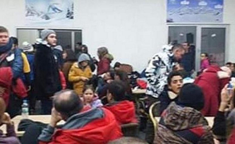 Denizli Kayak merkezinde yaklaşık 100 kişi mahsur kaldı