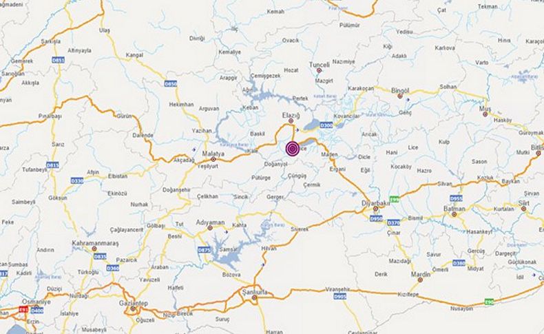 Elazığ Sivrice'de 4,6 büyüklüğünde deprem