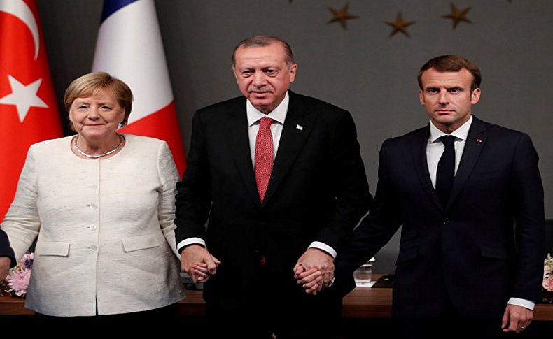 Erdoğan, Merkel ve Macron ile görüştü