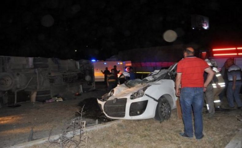Manisa Turgutlu'da feci kaza: 1 ölü, 26 yaralı