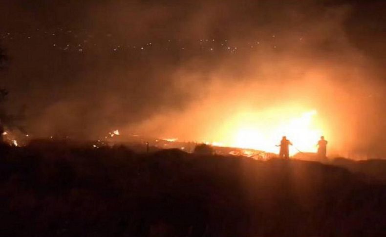 Foça'da 1 hektar makilik alan yandı