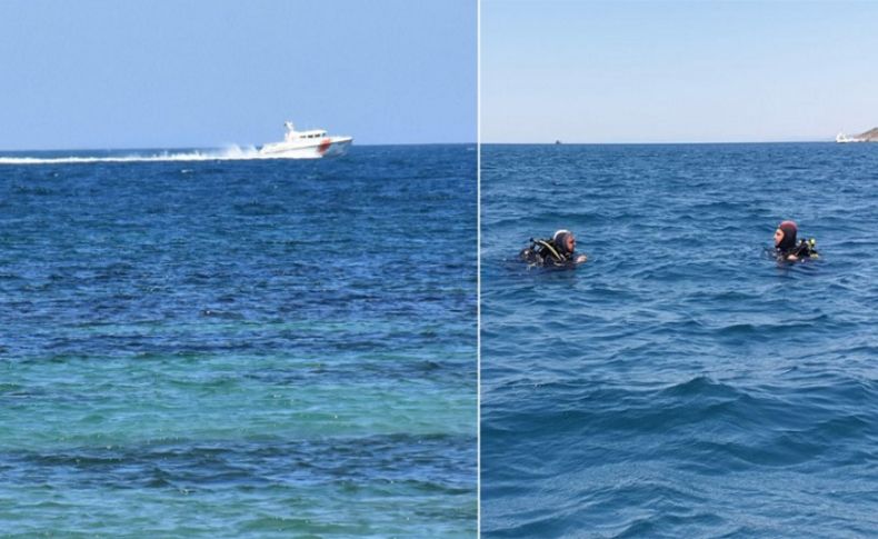 Foça'daki tekne faciasındaki kayıp çocuğun arama çalışmaları sürüyor