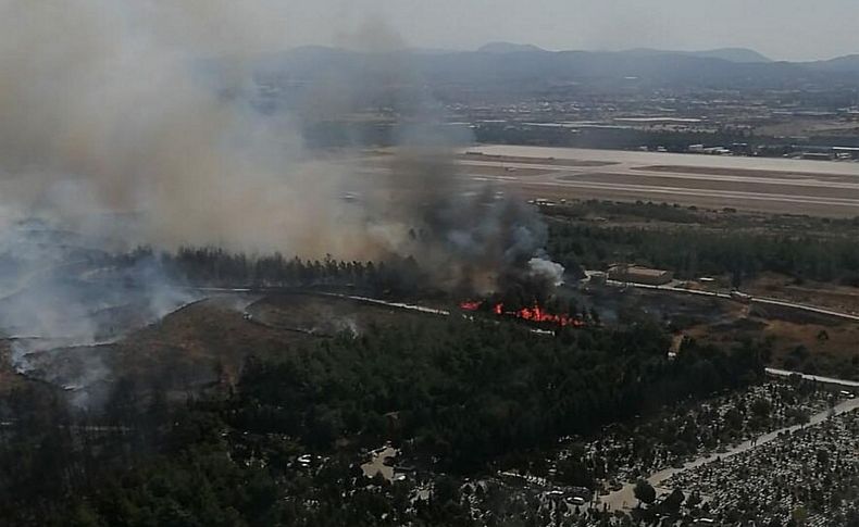 Gaziemir'de orman yangını