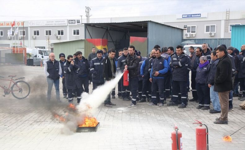 Gaziemir’de personele yangın eğitimi