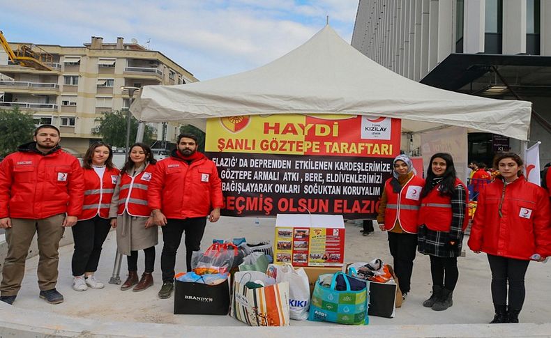Göztepe-Beşiktaş maçında toplanan yardımlar depremzedelere ulaştırıldı