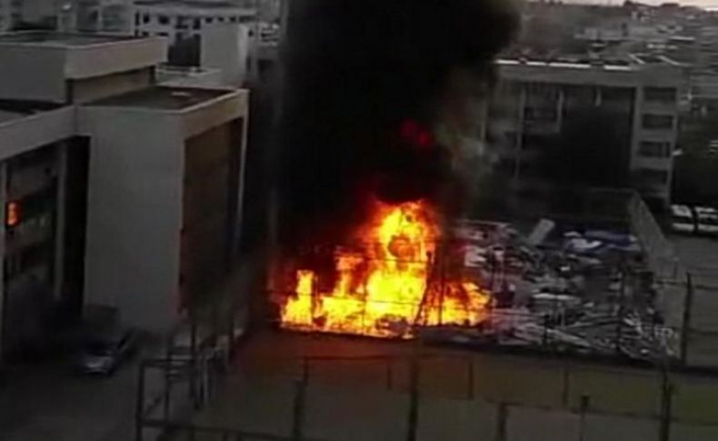 İzmir'in dev hastanesinde korkutan yangın