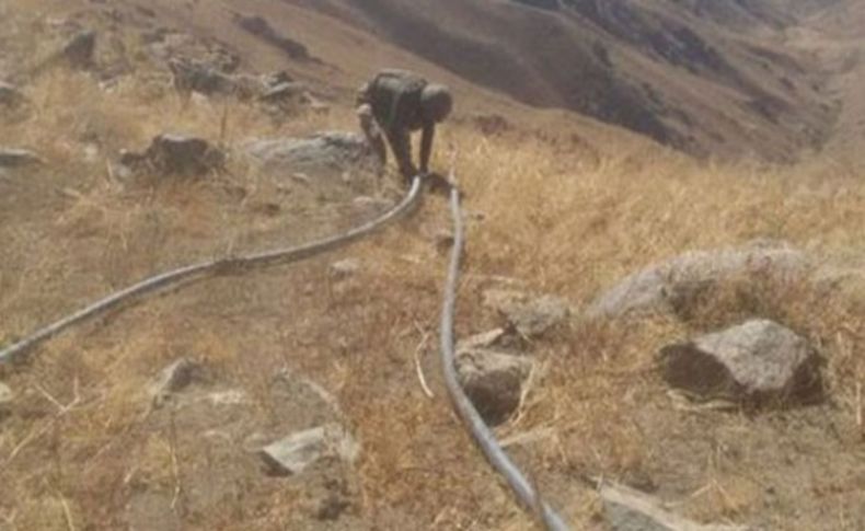 İran sınırında kaçak boru hattı