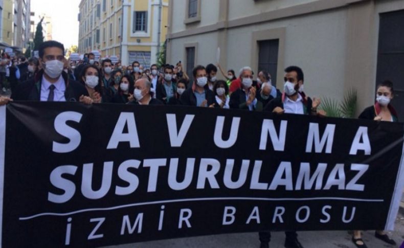 İzmir Barosu'nun yürüyüşüne polis engeli