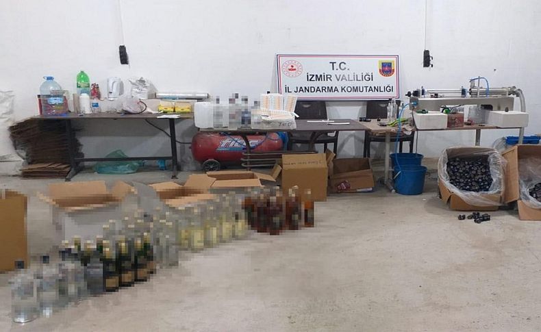 İzmir’de, 9 bin şişe sahte içkiye 1 tutuklama