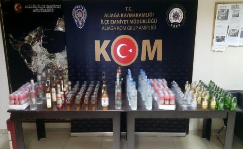 İzmir'de çok sayıda gümrük kaçağı içki ele geçirildi