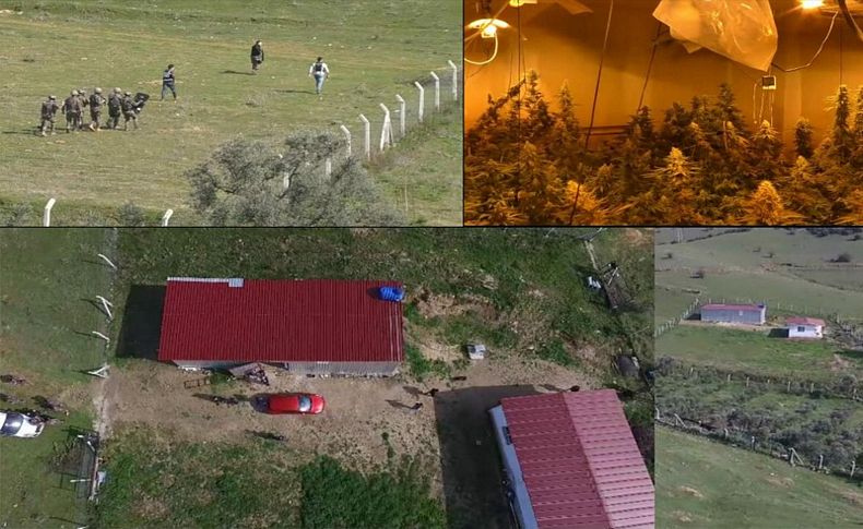 İzmir'de drone destekli uyuşturucu operasyonu