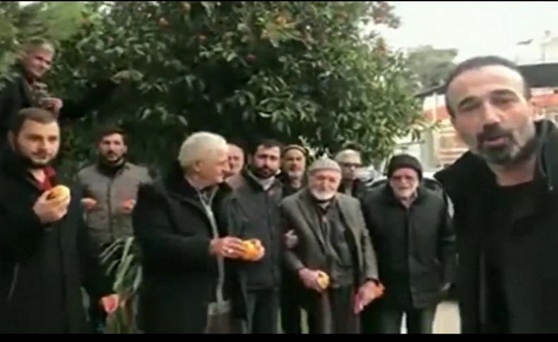 İzmir'de Fatih Portakal'ı portakal yiyerek protesto ettiler