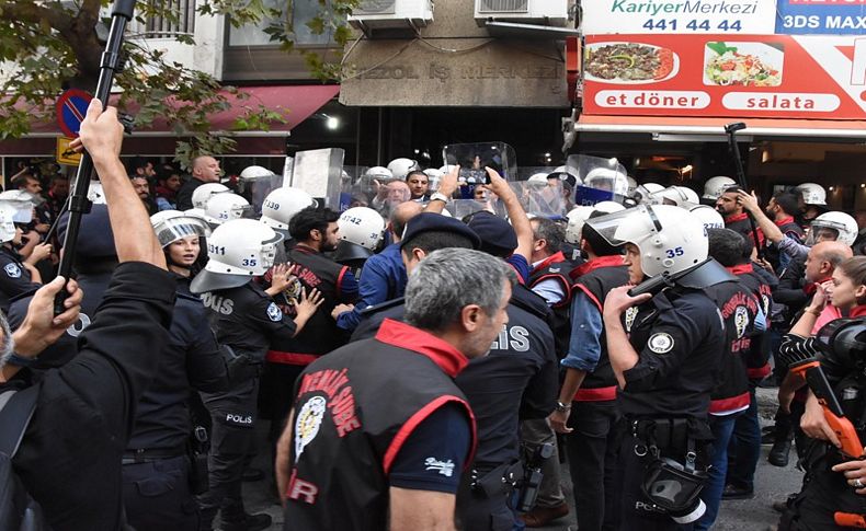 İzmir'de, HDP binasında 'açıklama' gerginliği