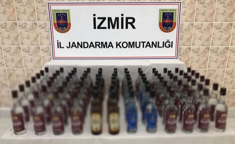 İzmir'de jandarma kaçak içki ele geçirdi