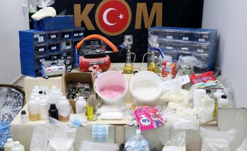 İzmir'de kaçak vücut geliştirme ilacı üretenlere operasyon