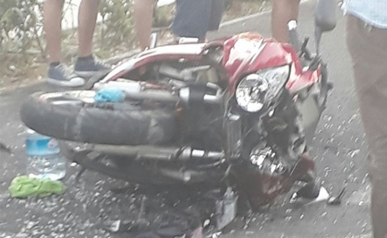 İzmir'de Motosiklet kazası :1 Ağır yaralı