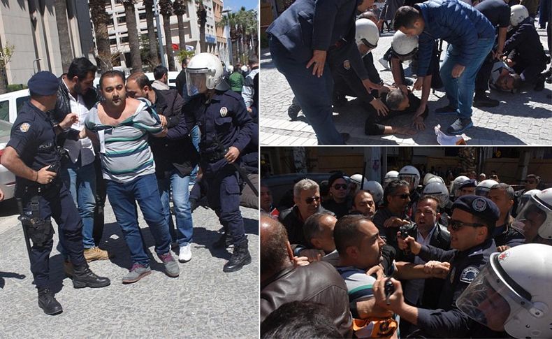 İzmir'de polisten pazarcılara biber gazlı müdahale