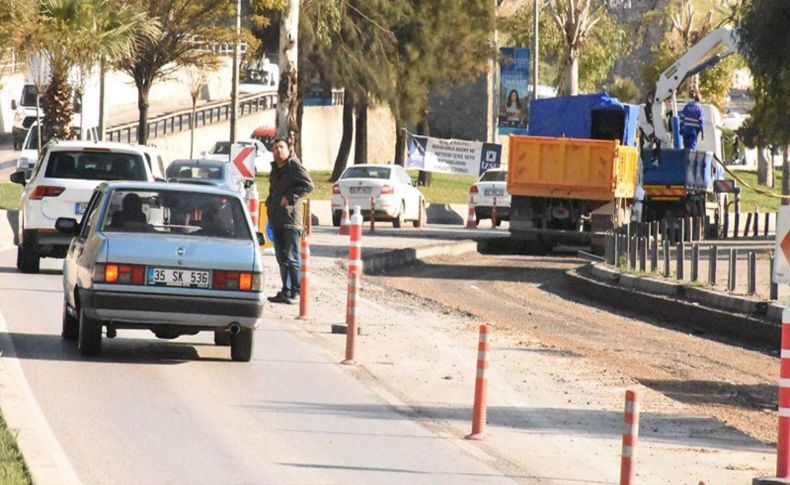 İzmir'de sürücülerin tepkisini çeken çalışma