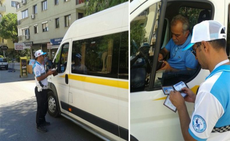 İzmir'de trafik polislerinden öğrenci servislerine sıkı denetim