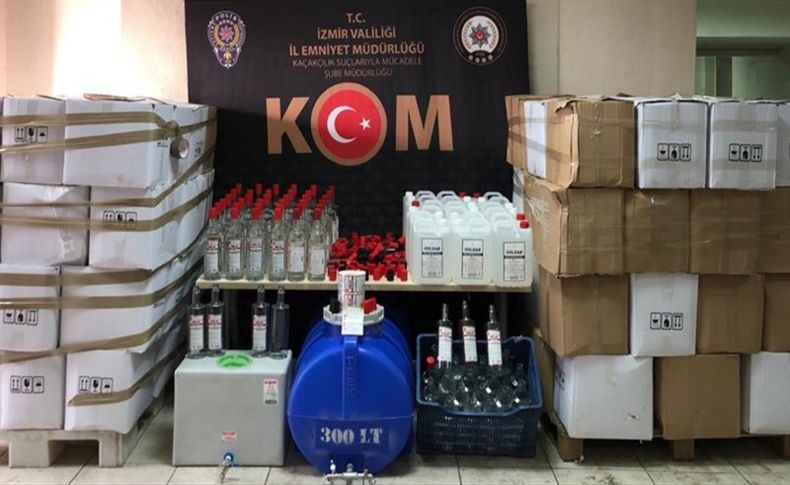 İzmir'deki sahte içki operasyonu: 3 gözaltı