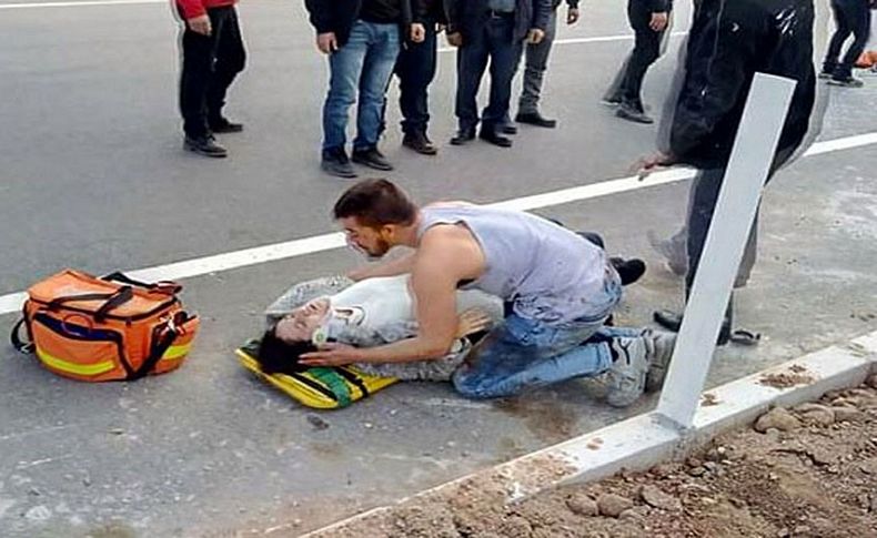 İzmir'deki trafik kazasında yürek dağlayan anlar