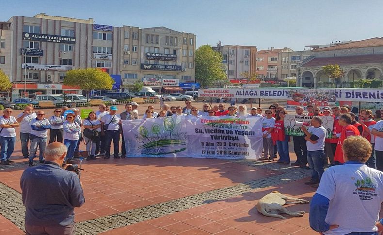 İzmir'den Kazdağları'na Su ve Vicdan mitingi sürüyor