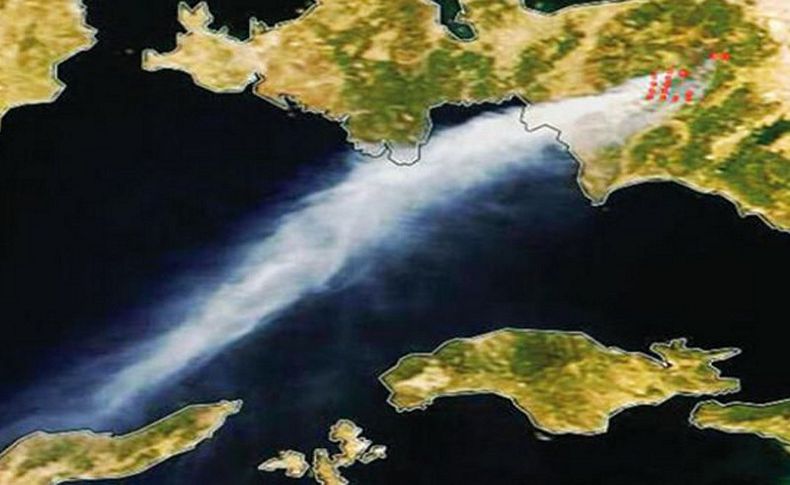 İzmir yangını NASA tarafından görüntülendi