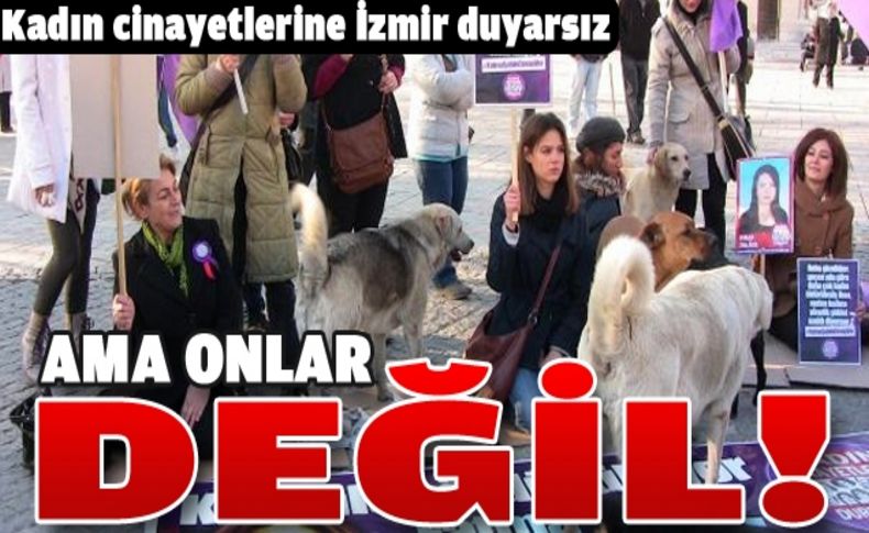 İzmir'de kadın cinayetleri durdurulsun eylemi