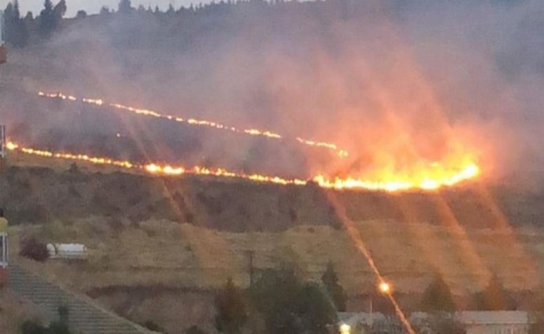Karşıyaka'daki orman yangını büyümeden söndürüldü